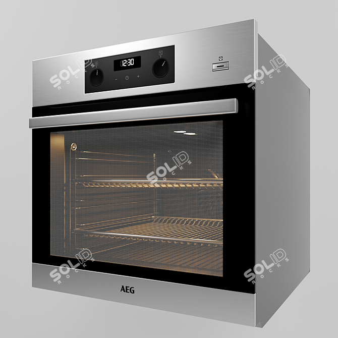 Electric SteamBake: Effortless Cooking with AEG 3D model image 4