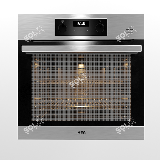 Electric SteamBake: Effortless Cooking with AEG 3D model image 7