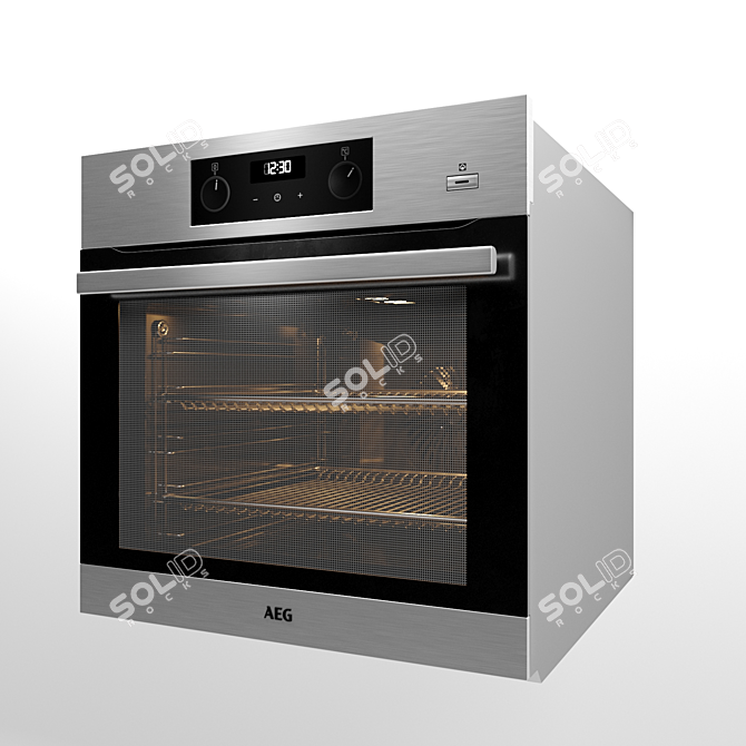 Electric SteamBake: Effortless Cooking with AEG 3D model image 10