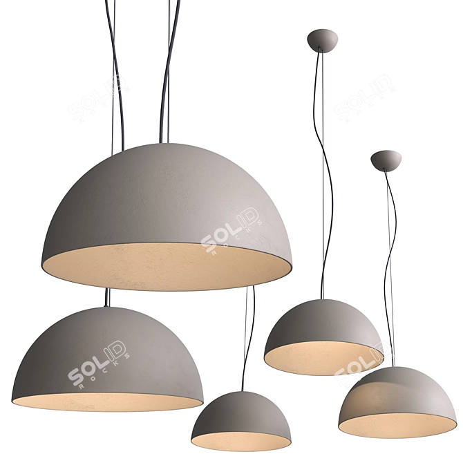 Elegant RUGIADA Pendant Lamp: Gibas 3D model image 2