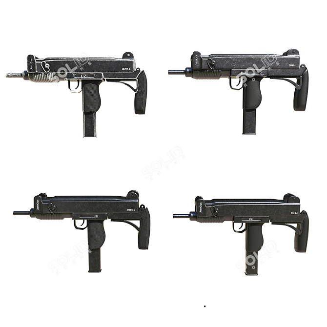 Modern 2016 Uzi 1: Versatile Weapon 3D model image 1