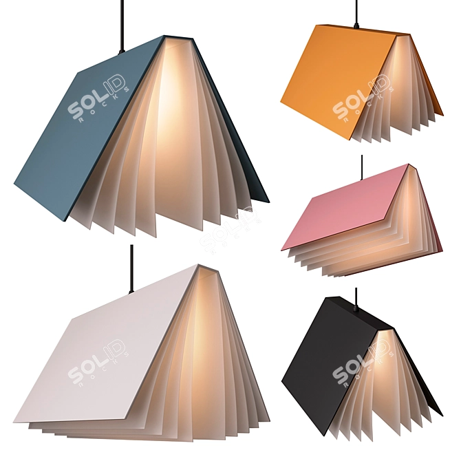 Colorful Metal Pendant Lights 3D model image 1