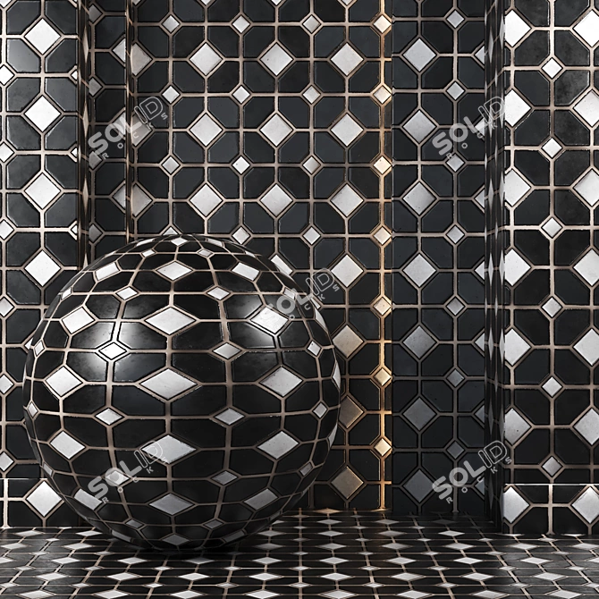 Luxury Mosaic Tile Collection 3D model image 5