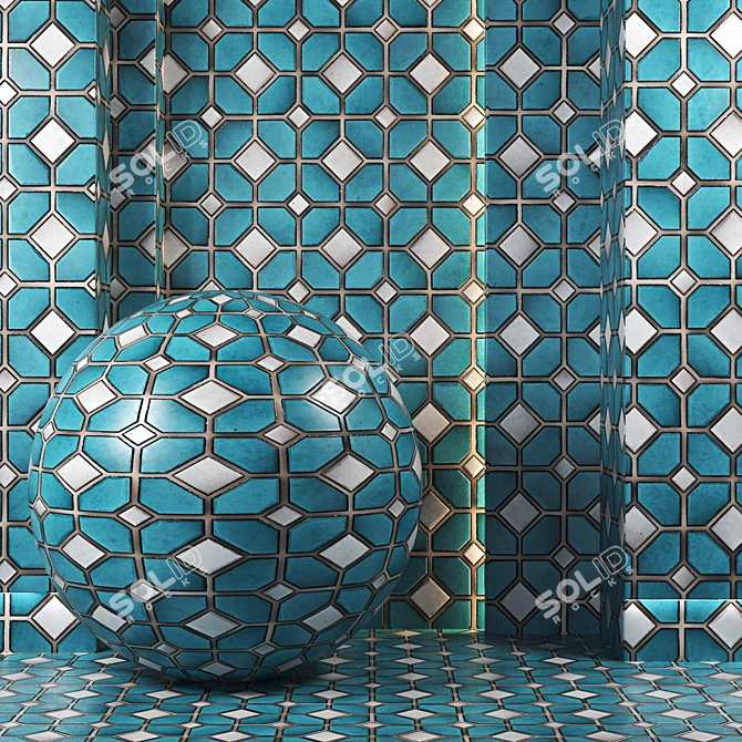 Luxury Mosaic Tile Collection 3D model image 6