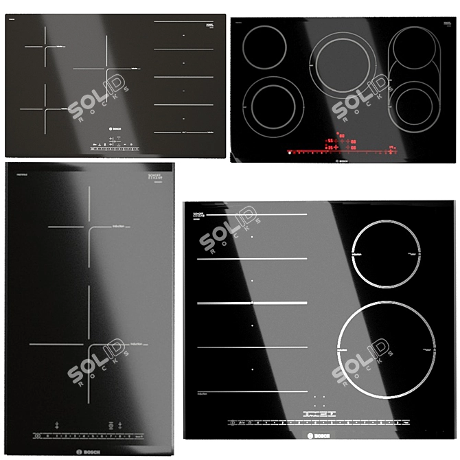 Bosch Induction Hobs Set 3D model image 1