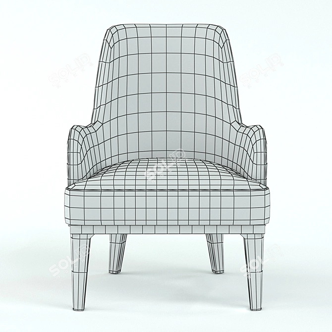 Elegant Gill Armchair 3D model image 5