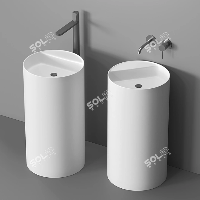 Simplo: Elegant and Functional Sink 3D model image 1