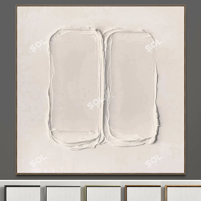 Abstract Plaster Photo Frames 3D model image 1