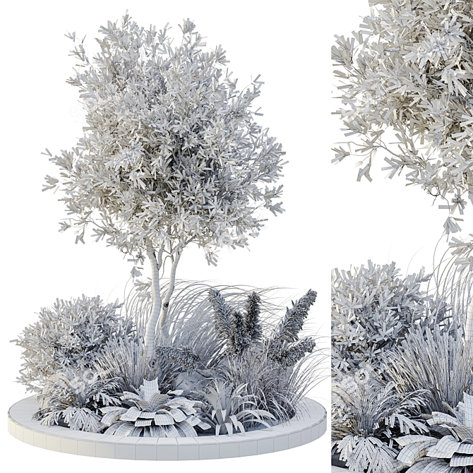 Nature-Inspired Outdoor Plant Set 3D model image 7