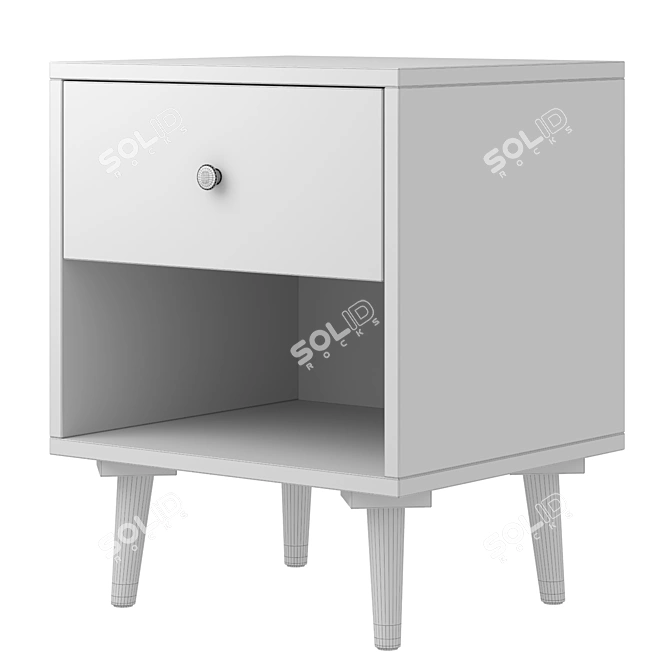 Sophisticated Berber Bedside Table 3D model image 3