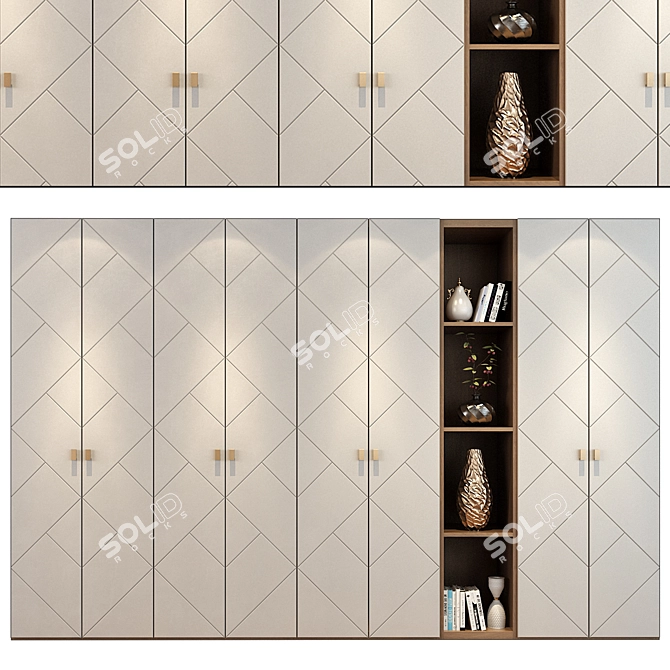 Modern Quadra Cabinet by Mastermebius 3D model image 1