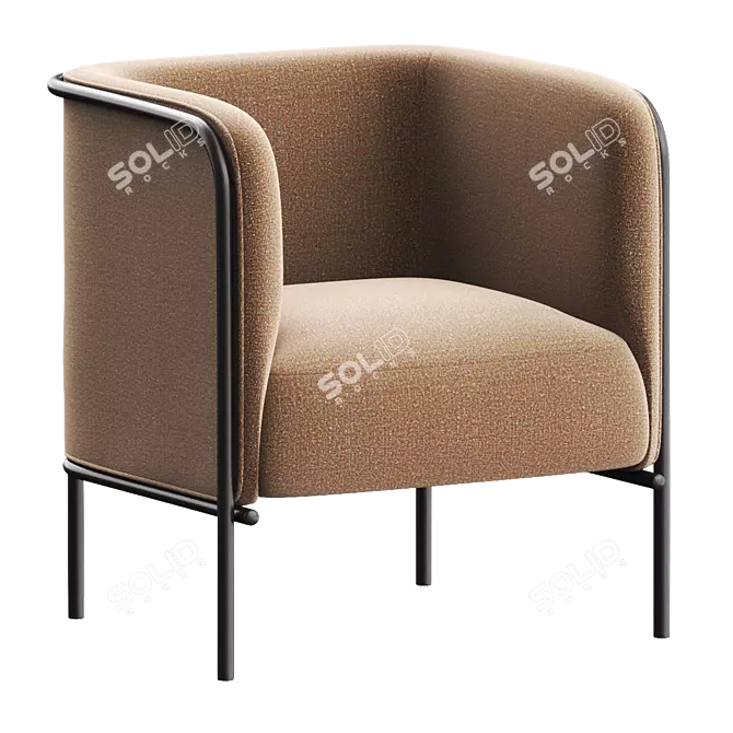 GABER PLACE Easy Chair: Modern Comfort 3D model image 1