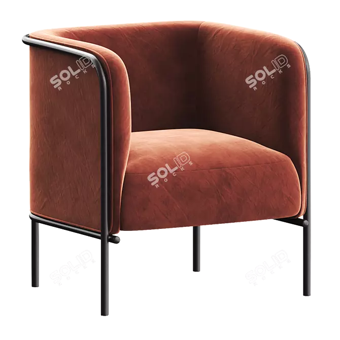 GABER PLACE Easy Chair: Modern Comfort 3D model image 2