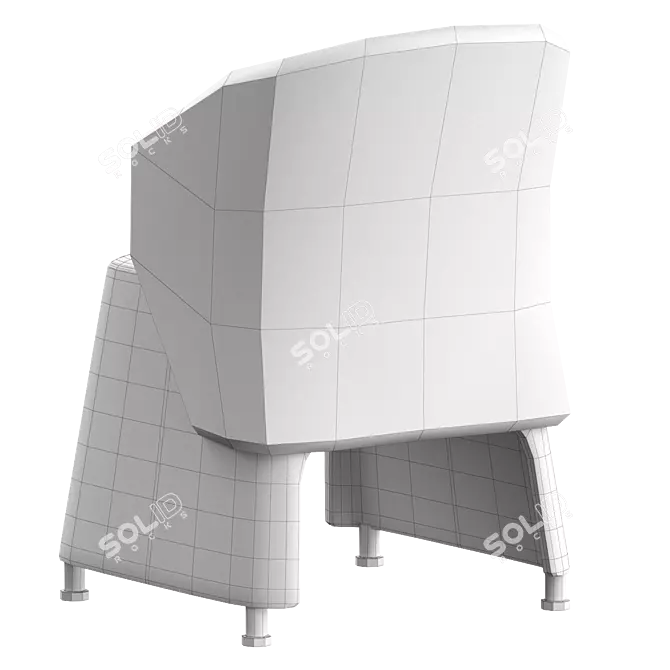 Sesta BLOG Easy Chair: Stylish and Comfortable 3D model image 6