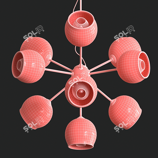 Cosmos Starburst Chandelier: Glamorous Lighting Masterpiece 3D model image 2