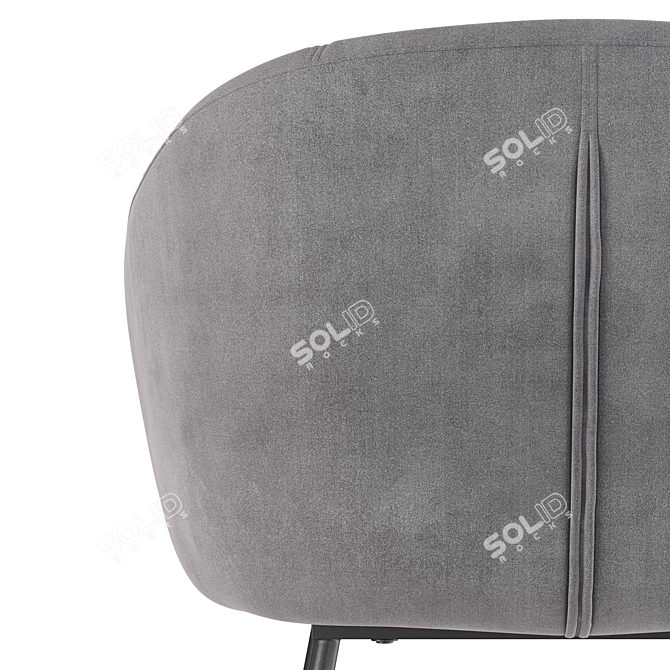Luxurious Velvet Chair by VetroMebel 3D model image 4