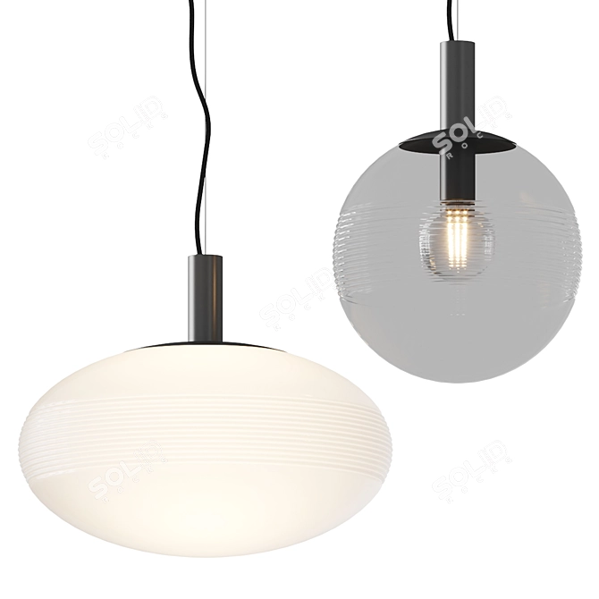 Elegant Pearl Pendant Collection 3D model image 2