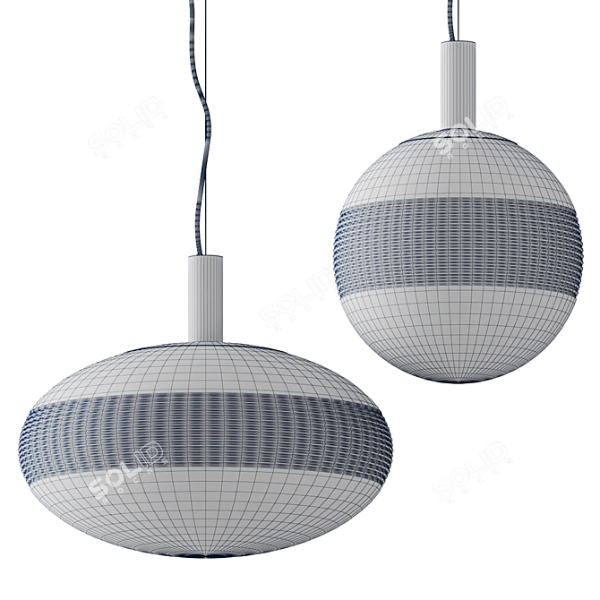 Elegant Pearl Pendant Collection 3D model image 3