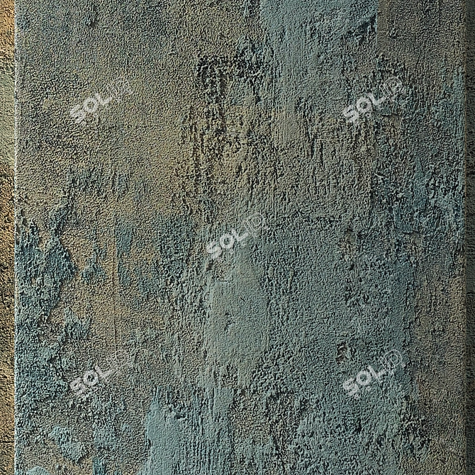 4K Seamless Decorative Patina Concrete Plaster 3D model image 3