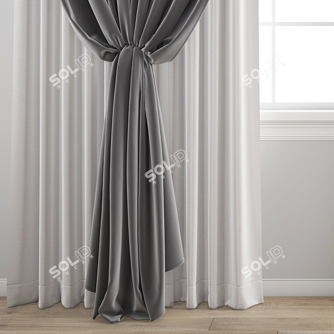 Polygonal Curtain Model 3D model image 2