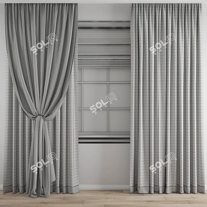 Polygonal Curtain Model 3D model image 5