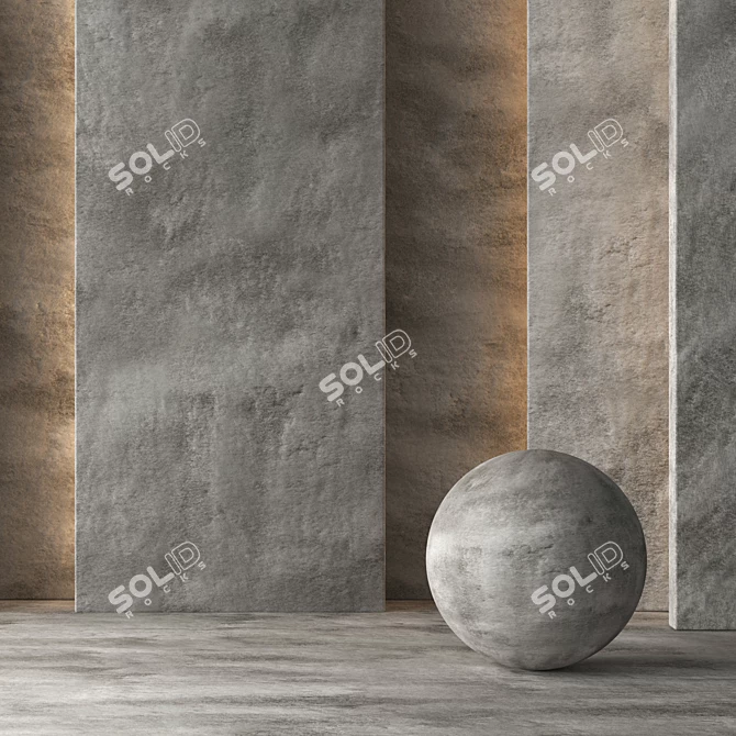 Seamless Concrete Material: High Resolution VRay and Corona Texture 3D model image 1
