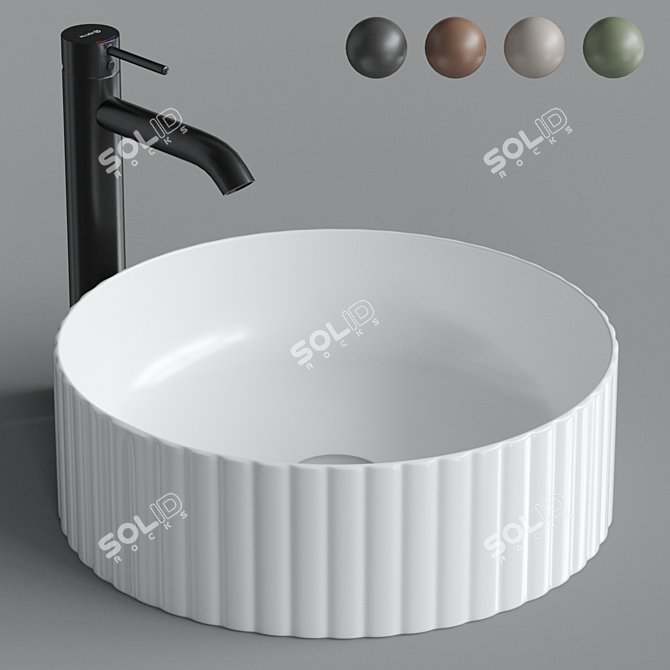 ArtCeram MILLERIGHE OSL010 Round Sink 3D model image 1