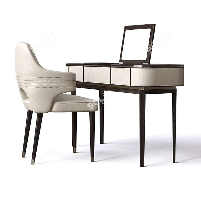 Elegant Molly Console & Carol Chair 3D model image 2