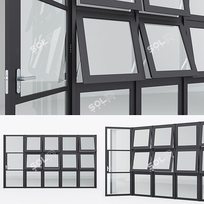  Sleek Aluminum Door Model 15 3D model image 3