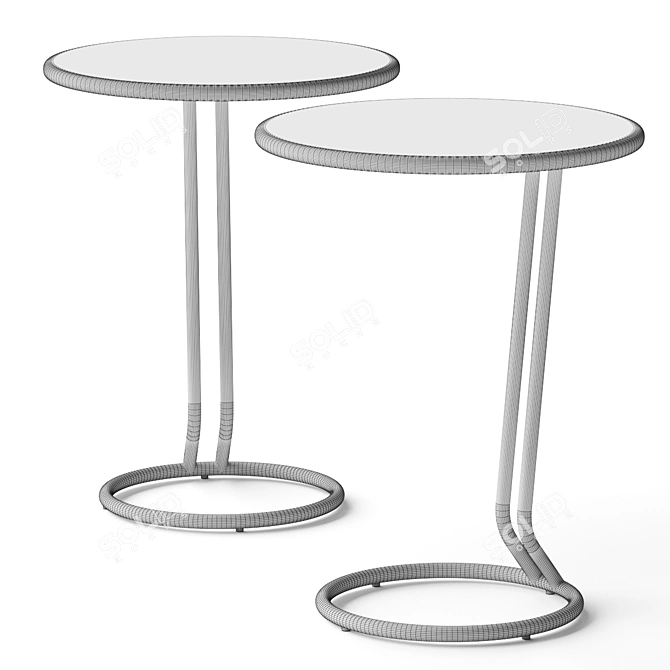 Sleek Boogie Side Table 3D model image 2