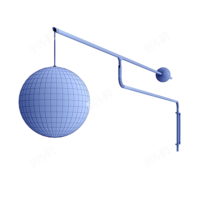 Sleek Glass Elegance: MALAMATA Wall Lamp 3D model image 3