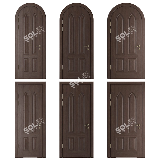 Elegant Arch Door Collection 3D model image 5