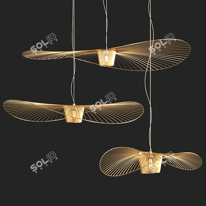 Versatile Vertigo Pendant Lights 3D model image 1