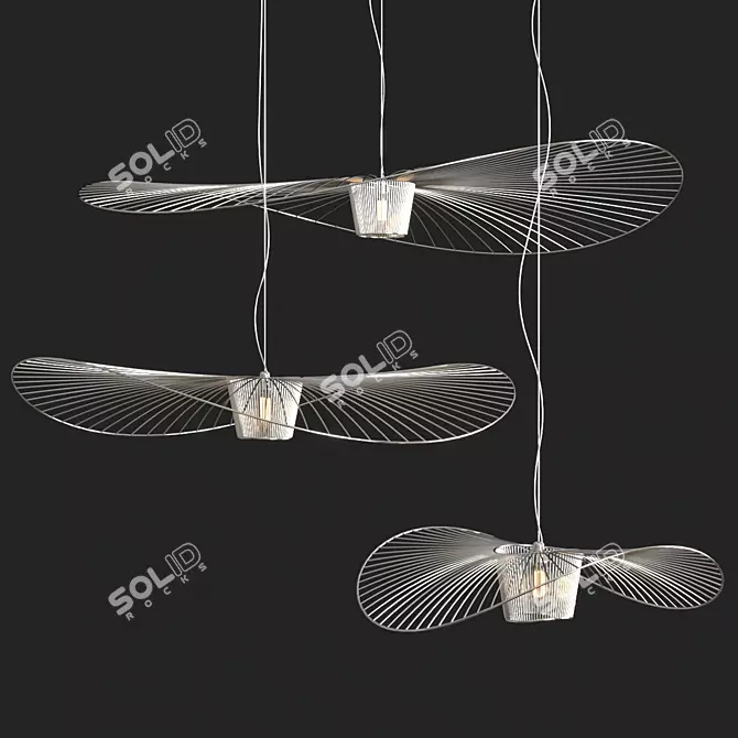 Versatile Vertigo Pendant Lights 3D model image 2