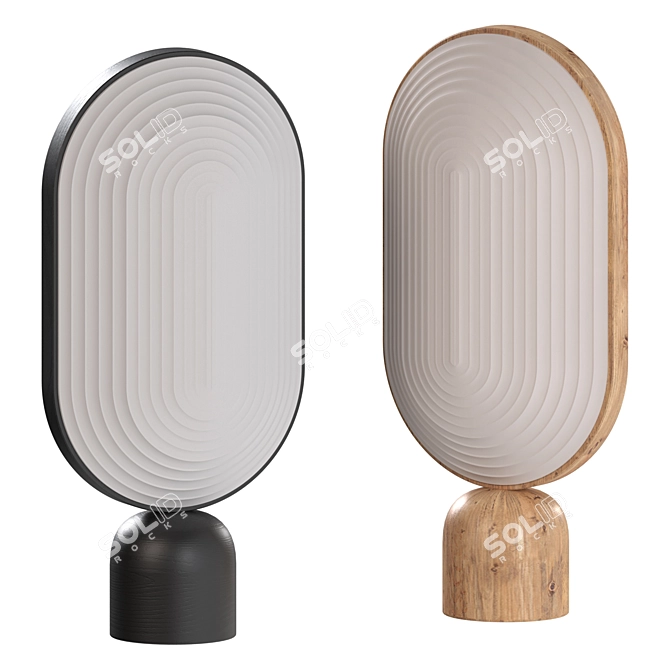 Elegant Arc Table Lamp 3D model image 2