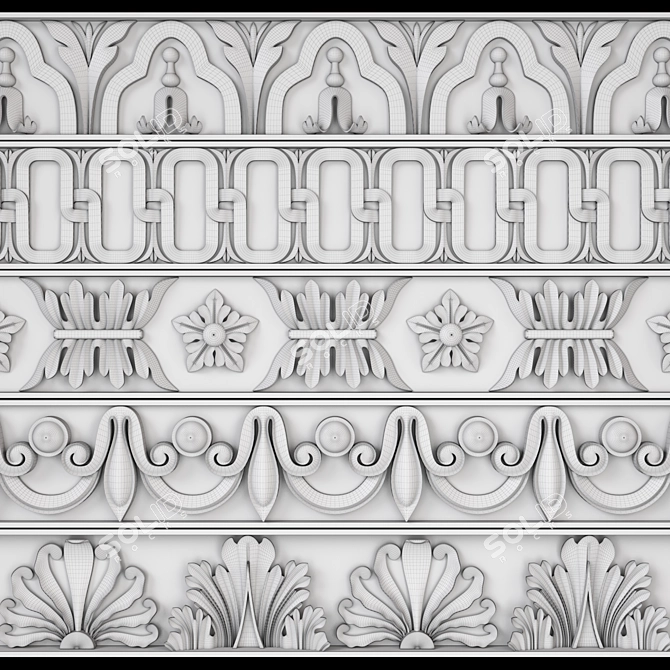 3D Trim Ornaments Pack 3D model image 3