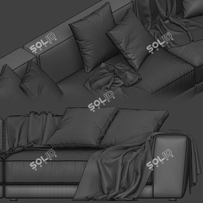 Jesse Pasha Chaise: Stylish Longue Sofa 3D model image 5