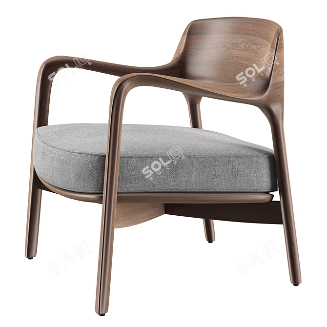 Elegant Porada Louis Armchair 3D model image 1