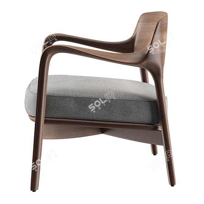 Elegant Porada Louis Armchair 3D model image 3