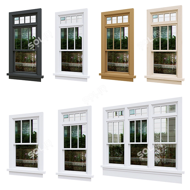 Optimized Exterior Windows v.11 3D model image 1