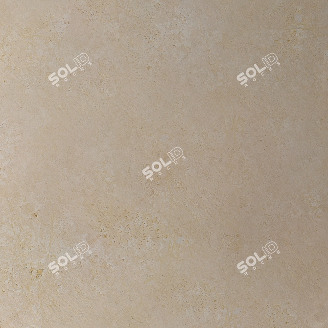 Seamless Beige Marble Slab 3D model image 3