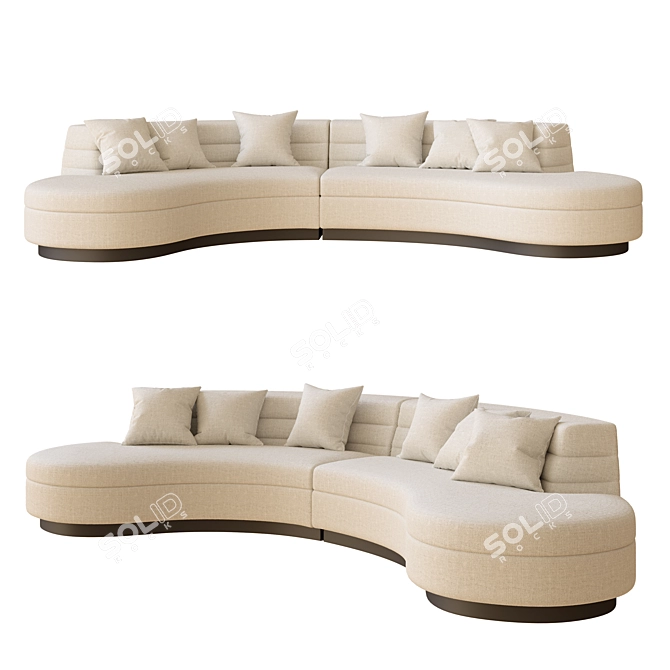 Elegant Lennox Sofa: Stylish Comfort 3D model image 1