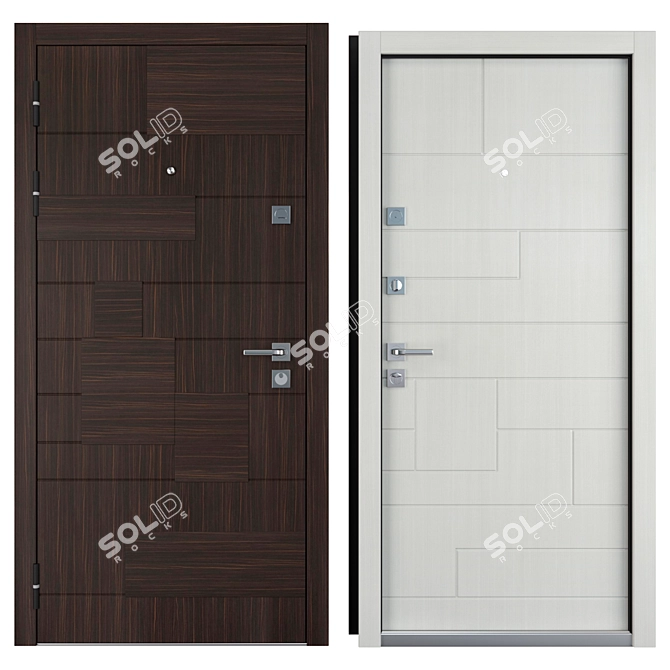 Etalon Favorit Metal Entrance Door 3D model image 3