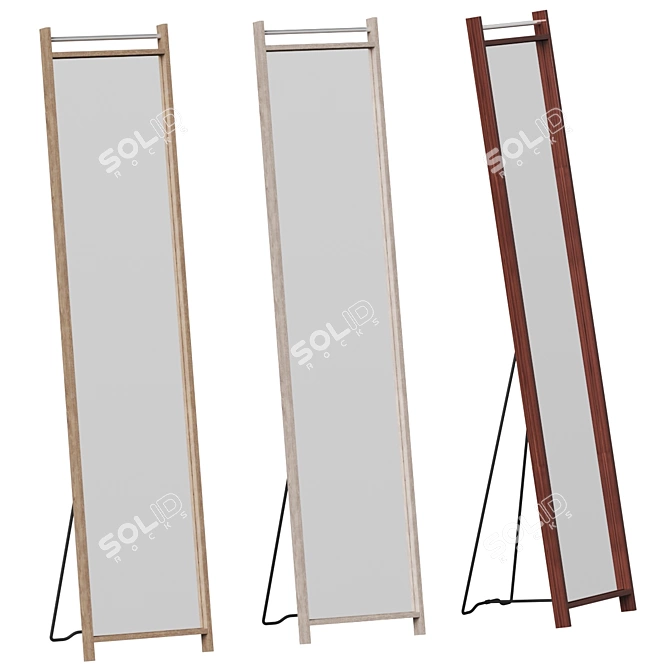 Product Title: Abigail Floor Mirror: Compact, Classic, Contemporary Design 3D model image 1