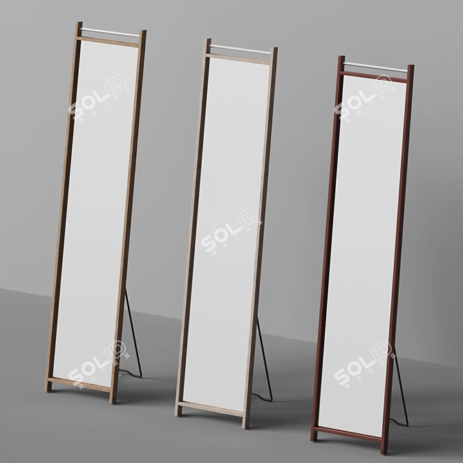 Product Title: Abigail Floor Mirror: Compact, Classic, Contemporary Design 3D model image 3