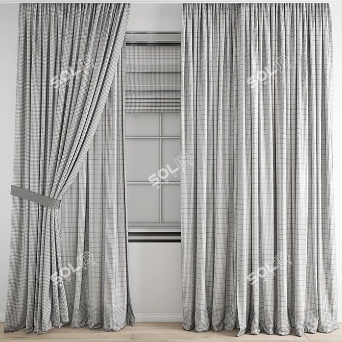 Poly Curtain: High-Quality Model 3D model image 5