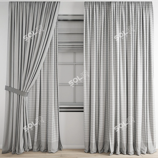 Poly Curtain: High-Quality Model 3D model image 10