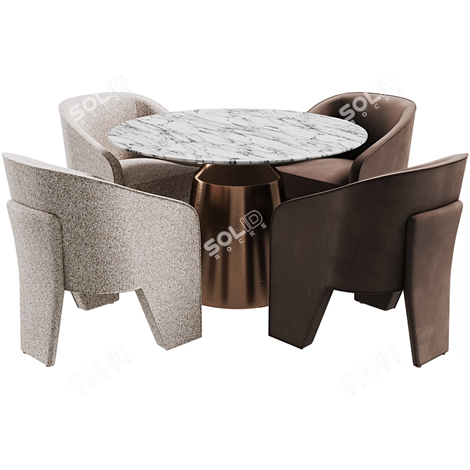  Pronard Cosmo + VASSALLO: Stylish Dining Set 3D model image 5