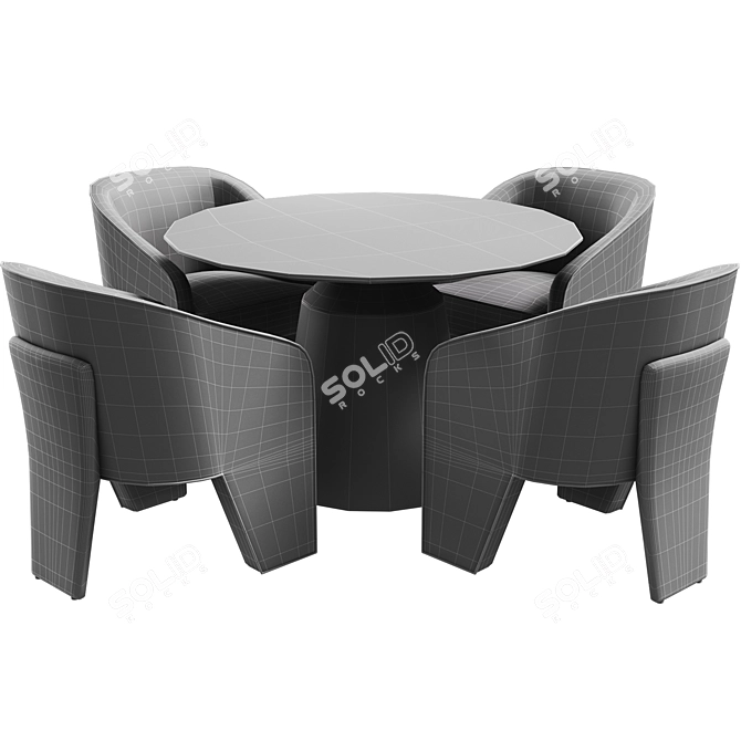  Pronard Cosmo + VASSALLO: Stylish Dining Set 3D model image 6