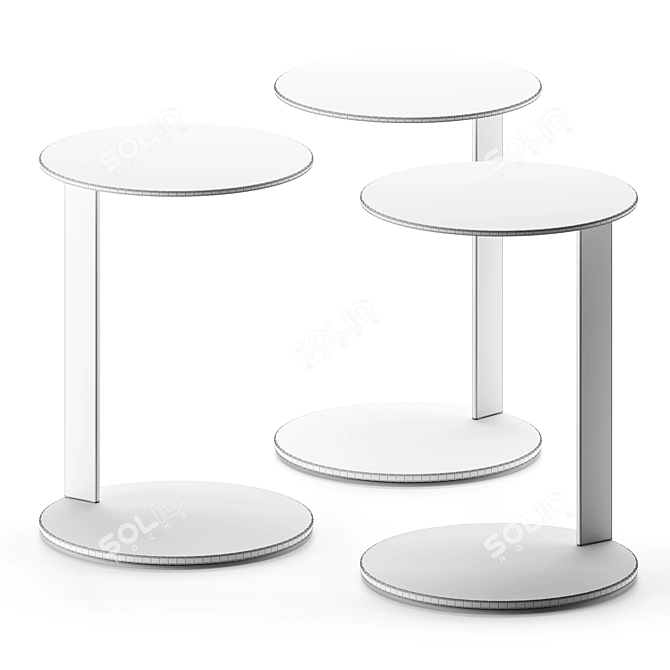  Note Modern Side Table | Elegant and Compact Design 3D model image 2